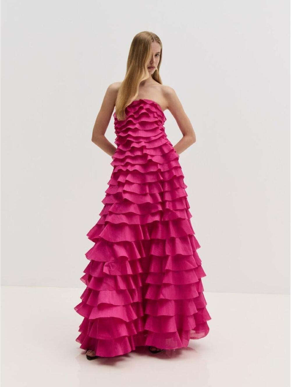 AJE FLEUR PLEATED GOWN